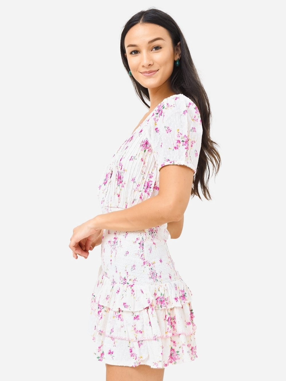 LoveshackFancy Keelin Dress Magenta Light Large NWT